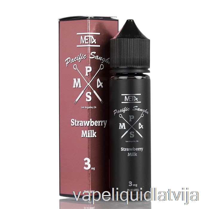 Pacific Sangha - Zemeņu Piens Ar Met4 Tvaiku - 60 Ml 0mg Vape šķidrums